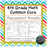 8th grade Math Common Core Assessment {Bundle}