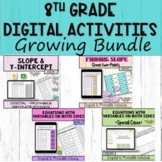 8th grade Math Digital Activities for Distance Learning GR
