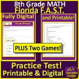 8th grade Math Florida FAST PM3 BUNDLE Practice Test Games