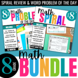8th grade Daily Math Warm Ups: Spiral Review & Math Word P