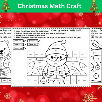 Preview of 8th grade christmas | CHRISTMAS MATH CRAFT ACTIVITY
