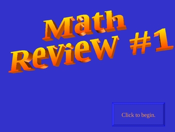 Preview of 8th grade math (Algebra) game review