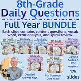 8th grade math - BUNDLE - Daily Questions (7 resources)