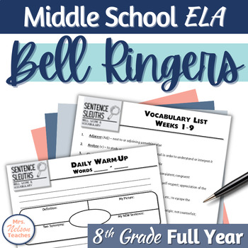 Preview of ELA Vocabulary Daily Bell Ringers