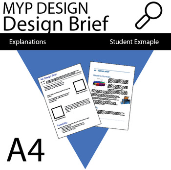 Preview of 8ts MYP Criterion A4: Design Brief (IB) Handout / Example