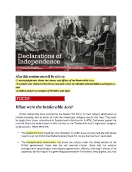 Preview of 9.1 - Declarations of Independence