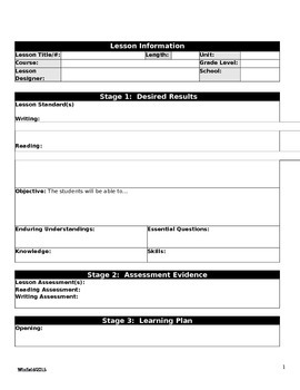 Preview of 9-10 History/Social Studies Lesson Template (Auto-Fill Common Core Standards)