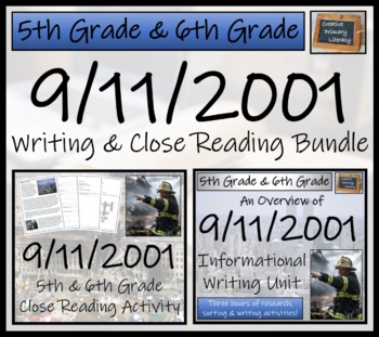 Preview of 9/11 Attacks Close Reading & Informational Writing Bundle | 5th & 6th Grade