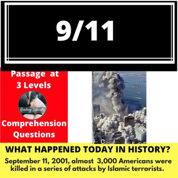 Preview of 9-11 Differentiated Reading Passage, September 11