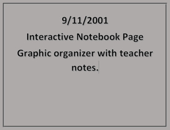 Preview of 9/11 Interactive Notebook Page with Teacher Notes