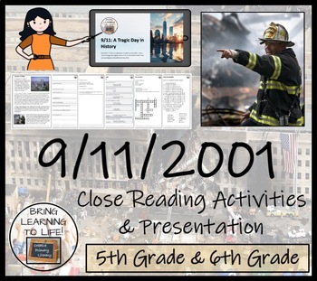 Preview of 9/11 Terrorist Attacks Close Reading Comprehension | 5th Grade & 6th Grade