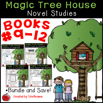 Preview of #9-12 Magic Tree House Book  Novel Study Bundle