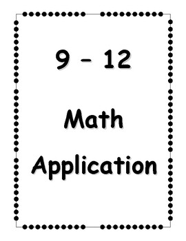 Preview of 9-12 Math Application