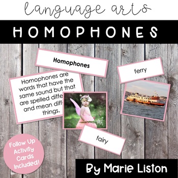 Preview of 9-12 Montessori ELA: Homophones