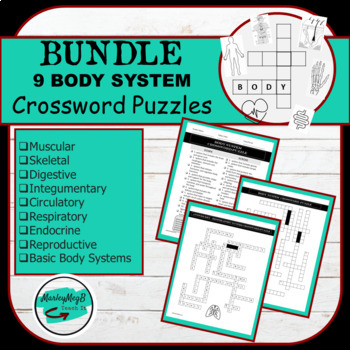 Preview of 9 Body System Crossword Puzzles With Answer Keys