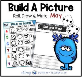 Preview of 9 Build An Alien Math and Literacy Game - from Roll Draw Write Full Year Bundle