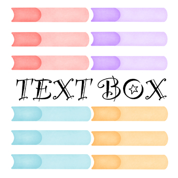 Preview of 9 Colors Text Box PNG drawing