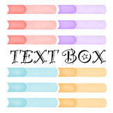 9 Colors Text Box PNG drawing