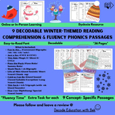 9 Decodable Winter-Themed Reading Comprehension & Fluency 