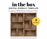 9 Empty Cardboard Box Template, PNG, Long Rectangle, In Th