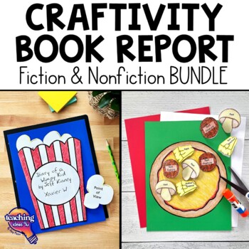 Preview of Fiction & Nonfiction Book Report / Craftivity Project BUNDLE