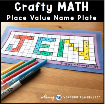 9 Graph Paper Place Value Nameplates Math Craft (From Crafty Math Bundle 3)