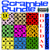 10 HOLIDAY  3x3 SCRAMBLE Logic Puzzle Brain Teaser BUNDLE