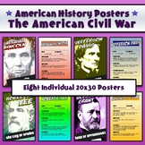 9 High Resolution 20x30" Civil War Posters American Histor