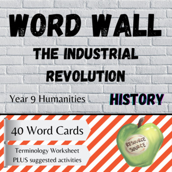 Preview of The Industrial Revolution Word Wall and Terminology Activity