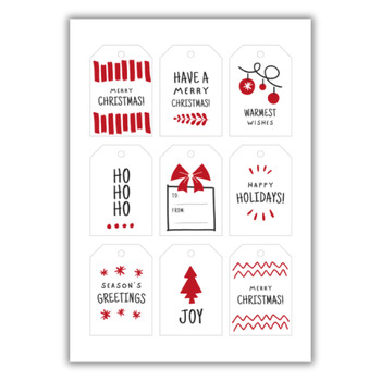 Preview of 9 Illustrative Christmas Gift Tags