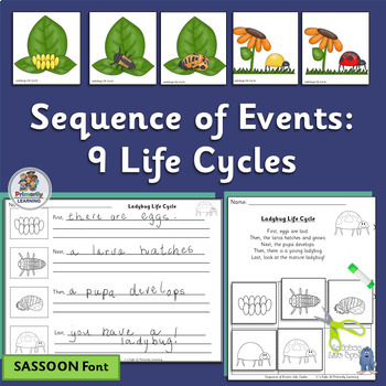 Preview of 9 Life Cycles for Plants and Animals Retelling Sequencing of Events - SASSOON