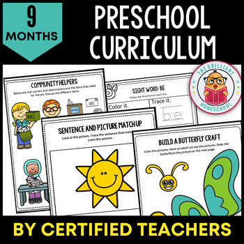 Preview of 9 Month Preschool Curriculum - DIGITAL COPY