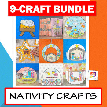 Preview of 9 Nativity Crafts - Jesus Is Born Crafts - Christmas Sunday School