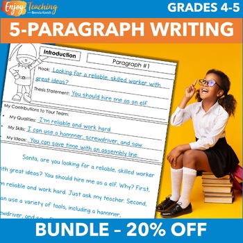 Preview of 9 Opinion and Persuasive Five-Paragraph Essay Prompts - Argumentative Writing
