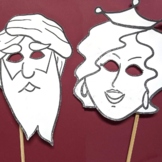 9 Purim Masks Template | Purim Characters Coloring Page