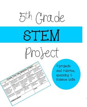 Preview of 9 Science Projects/Rubrics (STEAM and Integration)