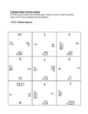 9 Square Skills Practice Activity - Perfect Square Roots