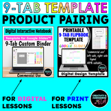 9-Tab Print/Digital Flipbook Design Templates for Google S