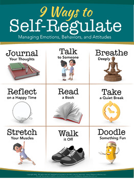 Preview of 9 Ways to Self-Regulate Poster (Digital Download)