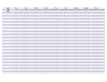 9 Week Attendance Google Sheet-PDF & Editable link by Littlewood Lab