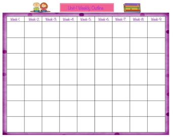 Preview of 9 Week Planning Template-Unit 1