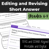 9 Weeks Written Response STAAR New Question Type | Editing Revising Q1