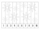 9 Winter Number Order Puzzles B&W {FREEBIE}