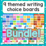 9 themed Writing Choice Board Bundle for the Entire Year