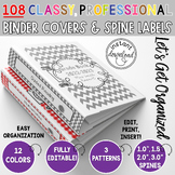 108 Classy & Sophisticated Editable Binder Covers & Spine 