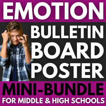 Preview of 80 Emotion Posters MINI-BUNDLE | Mental Health & Wellness Bulletin Boards