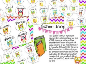 Preview of 90 Labels for your Upper Elementary Classroom Library