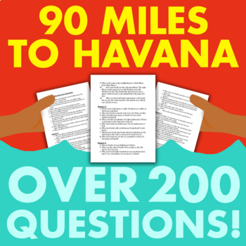 Preview of 90 Miles to Havana by Enrique Flores-Galbis - NO PREP Comprehension Questions