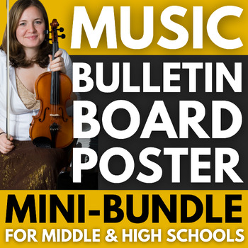 Preview of 90 Music Posters MINI-BUNDLE | Music Classroom Bulletin Boards