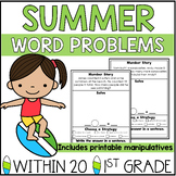 90 Summer Word Problems NO PREP Addition and Subtraction 1